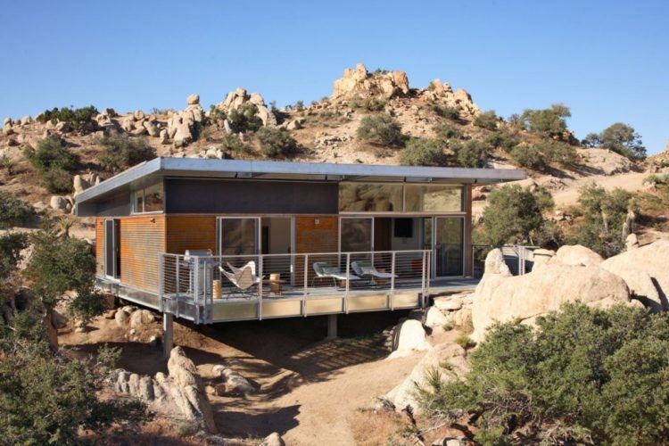prefab home built in the mountains