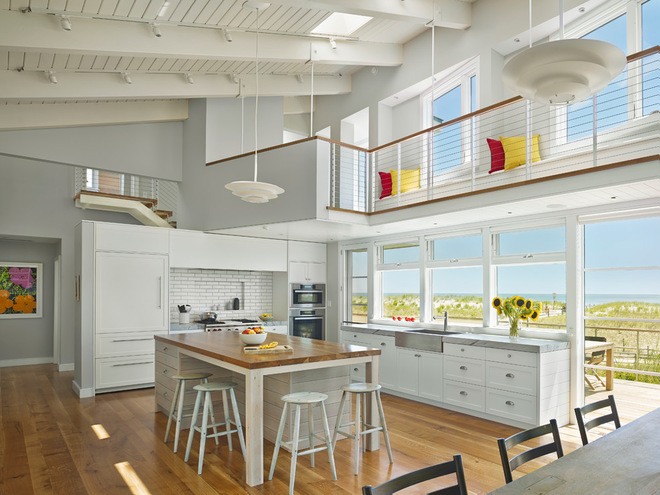 stunning beach themed kitchen