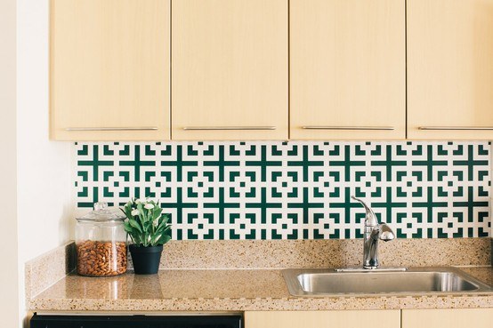 removable paper backsplash