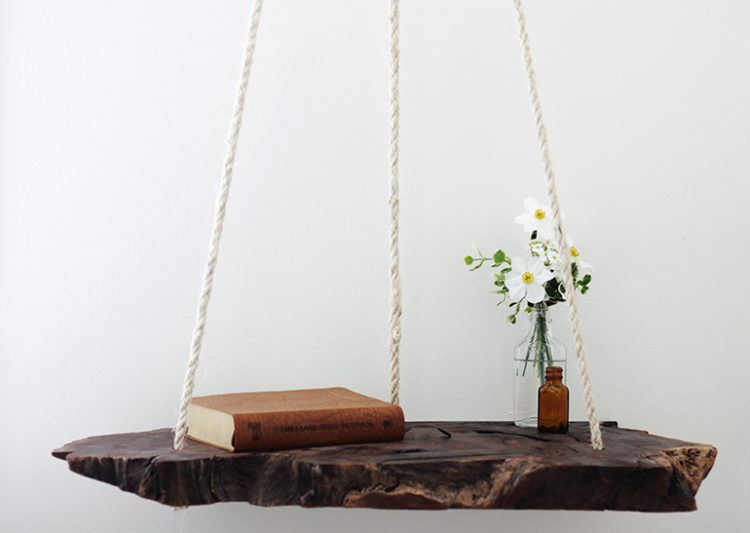 hanging table made of wood