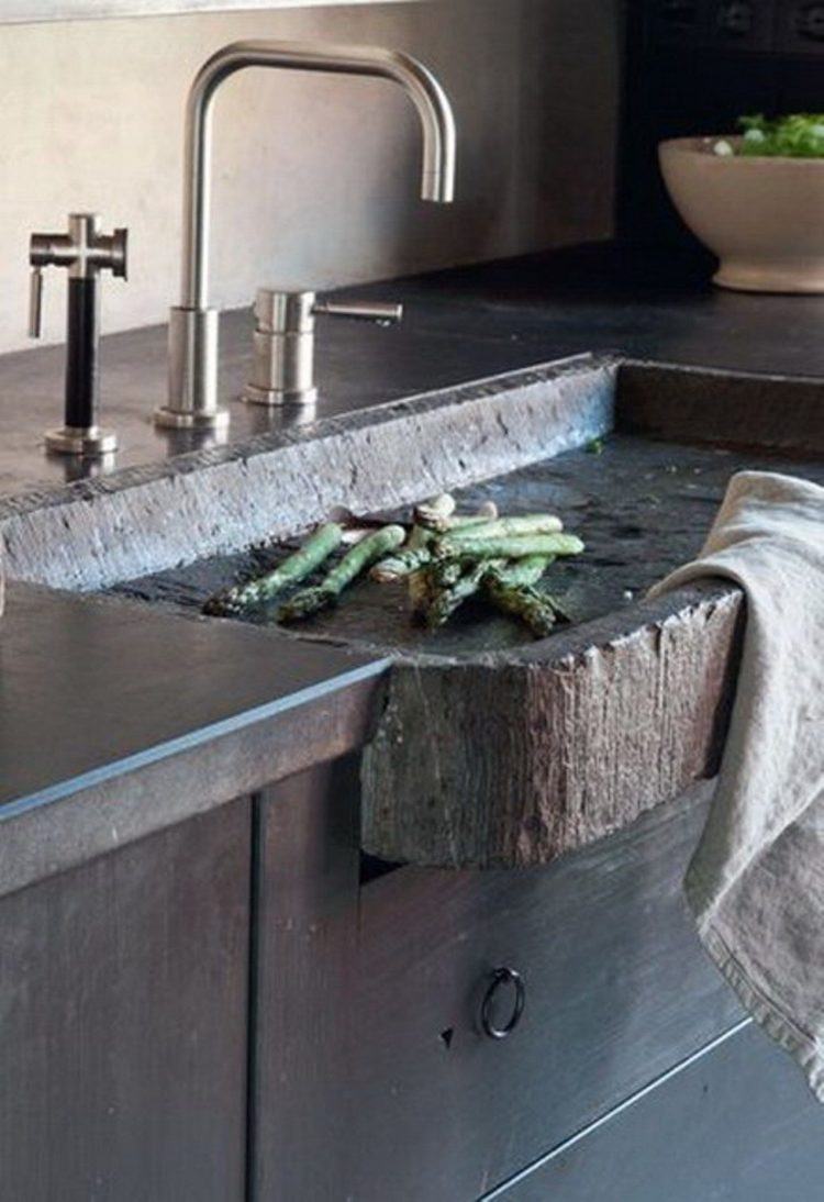 rustic modern kitchen sink