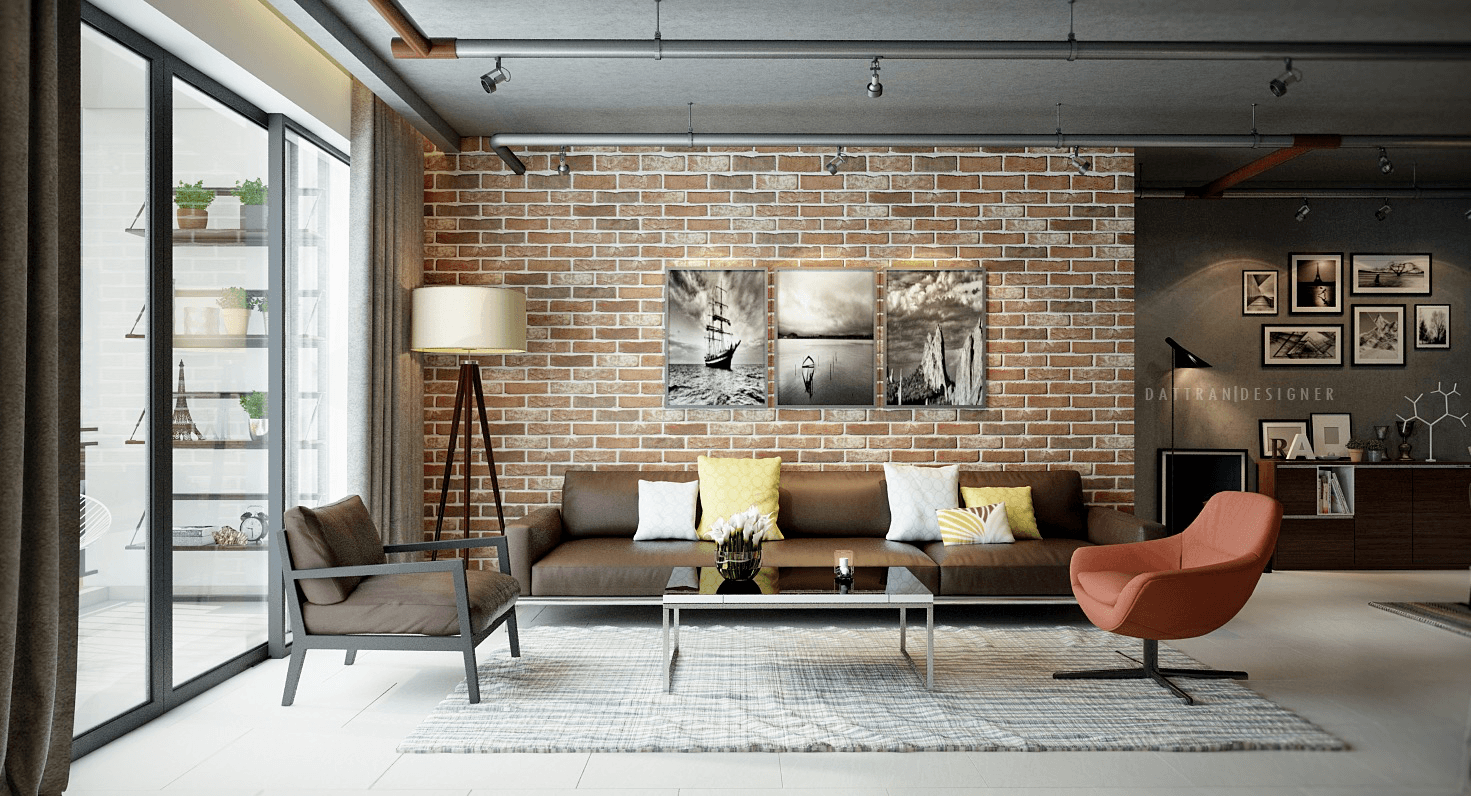20 Exposed Brick Living Room Ideas - Housely