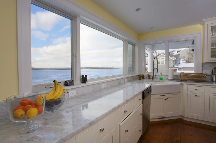 kitchen with beautiful ocean view