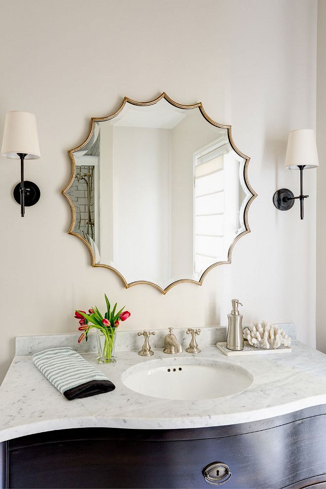 cool shaped bathroom mirror 