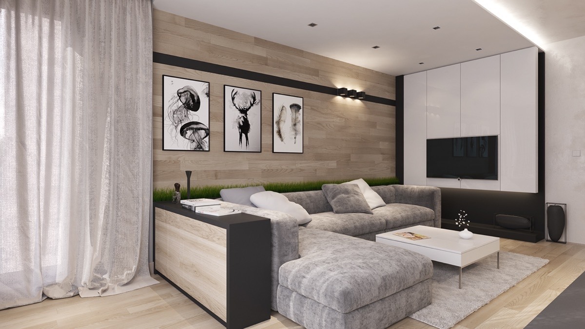 20 Living Rooms With Wood Wall Paneling - Housely