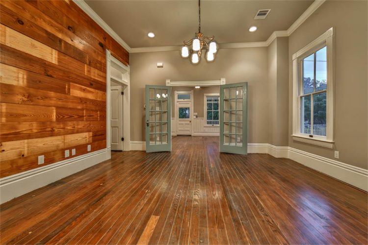 beautiful interior space with wood floors