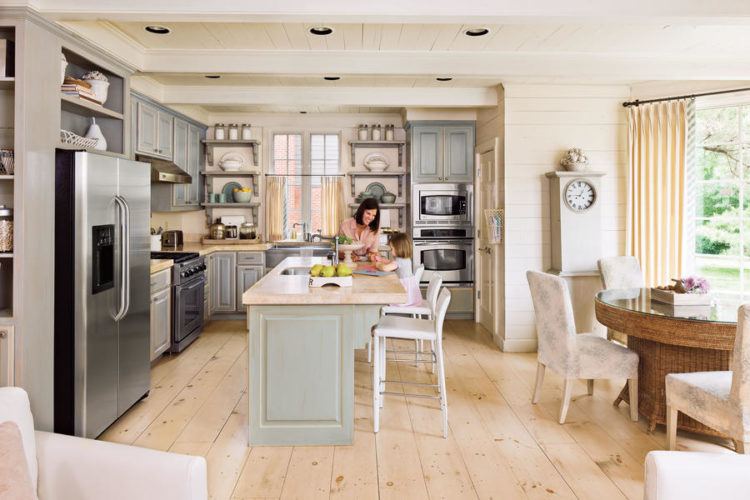 kitchen with wood floor