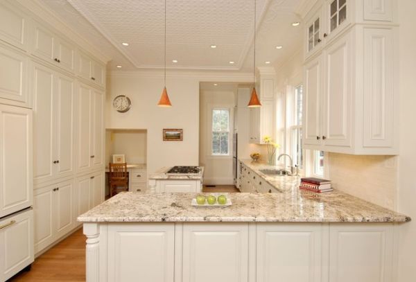 white l shaped kitchen design