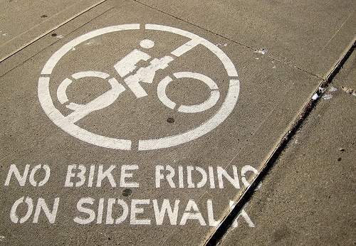 no bike riding on sidewalk