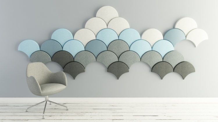 beautiful wall design with acoustic panels