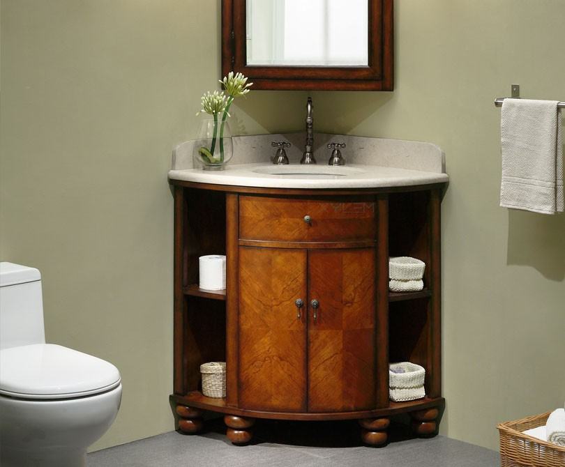 Rustic Corner Bathroom Vanity