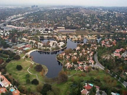 aerial view of Calabasas