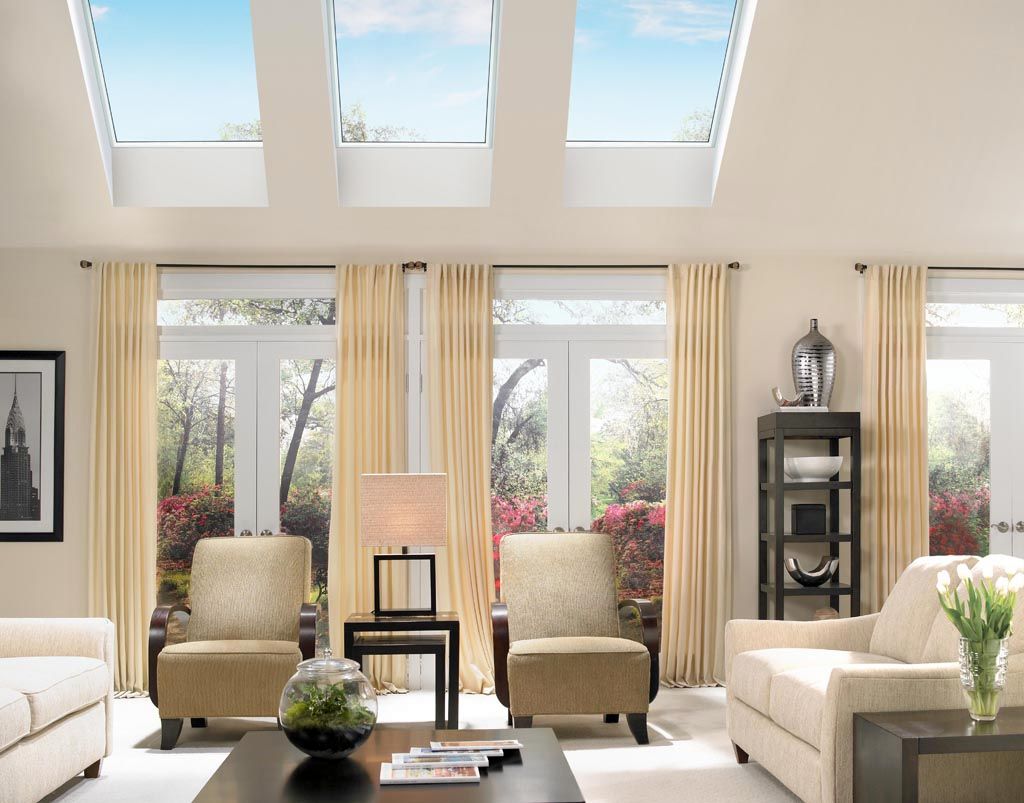 Image showcasing 20 Beautiful Living Room Designs With Skylights - Housely