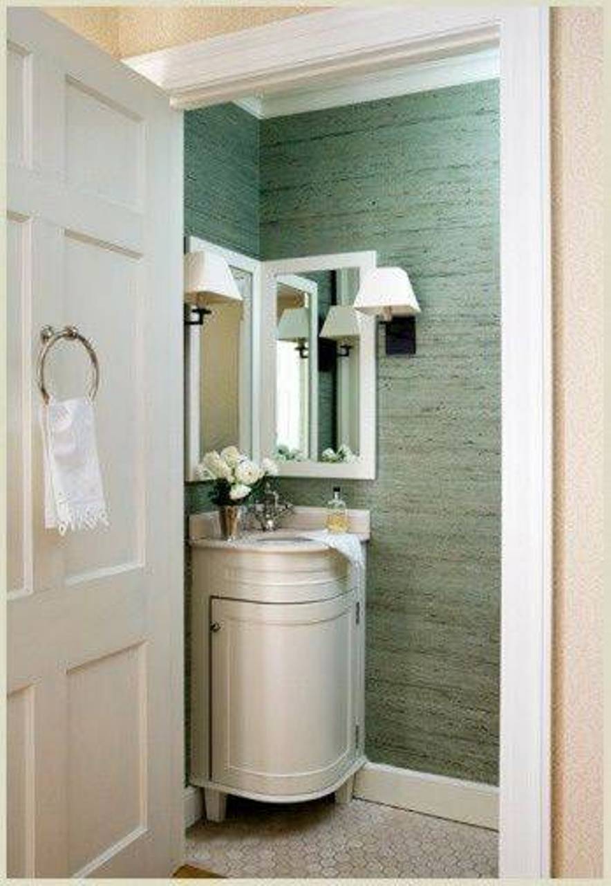 20 Beautiful Corner Vanity Designs For Your Bathroom - Housely