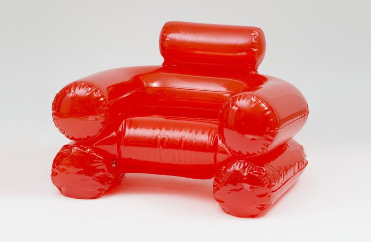 inflatable red chair