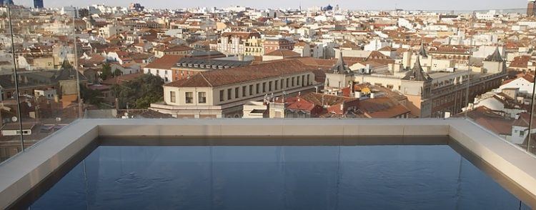 sky pool at hotel in spain