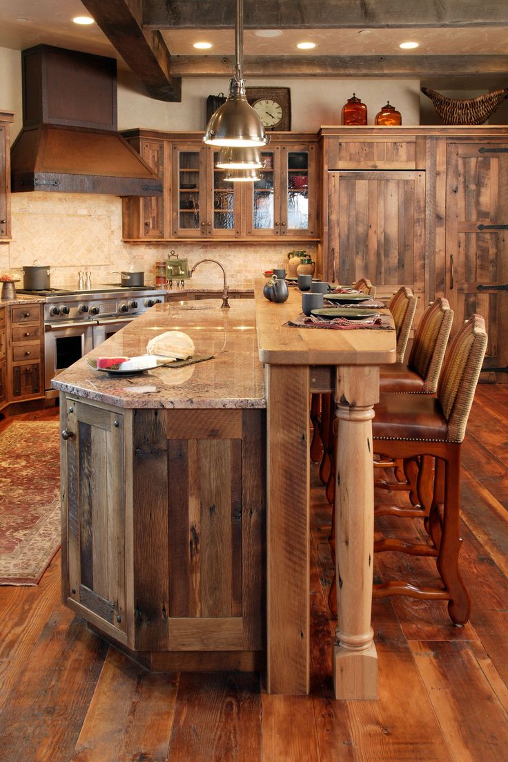 nice wooden kitchen island design