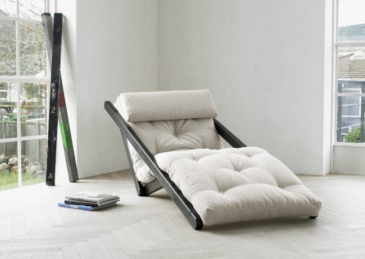 long white futon lounge