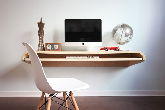 nice minimal wall desk