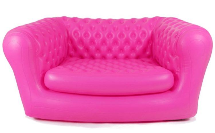 pink inflatable chair