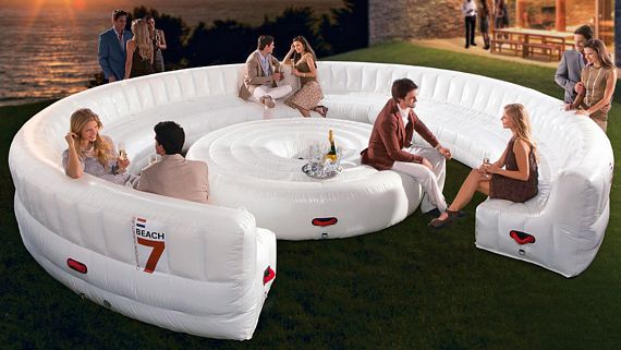 huge inflatable white couch