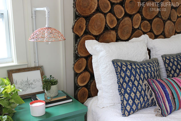 diy round wood headboard