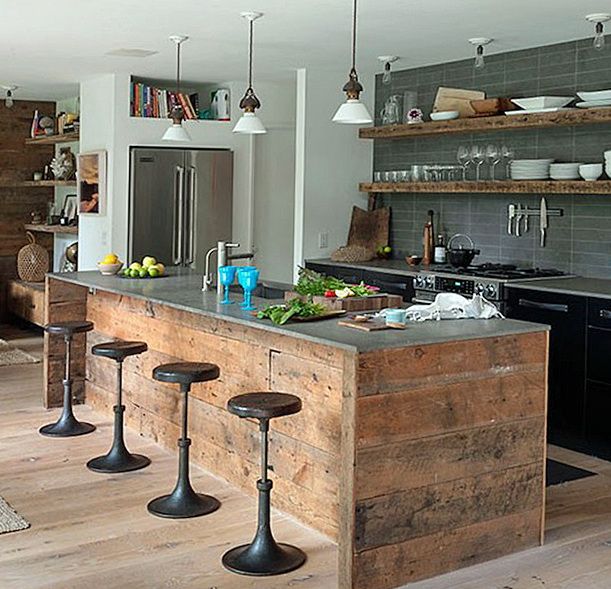 beautiful wooden kitchen island