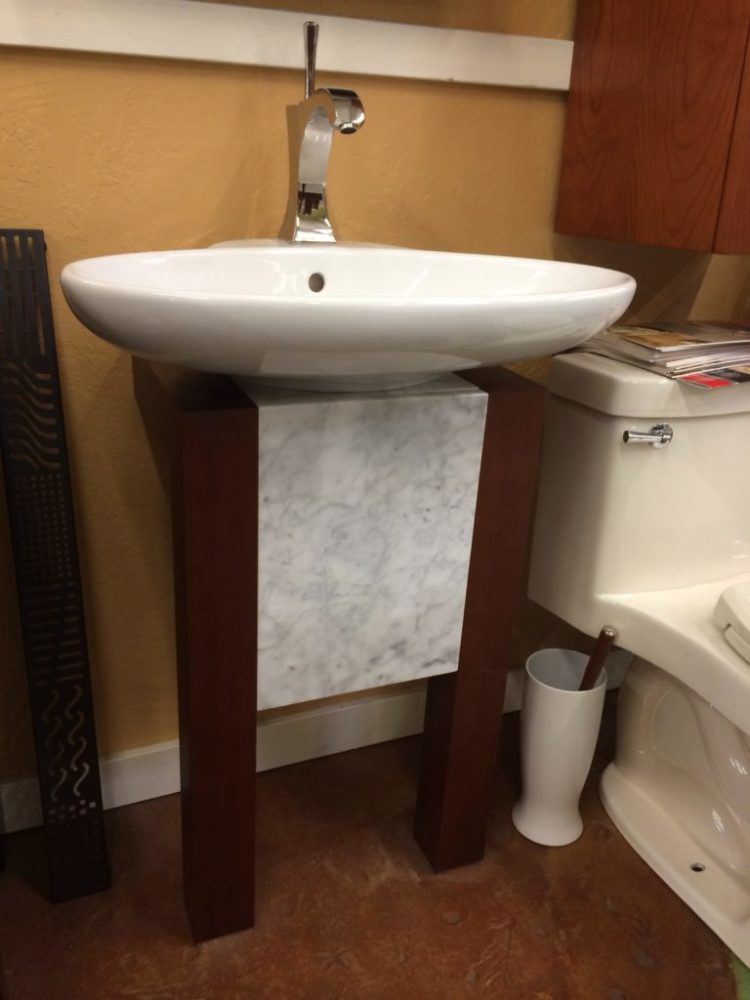 diy pedestal sink storage