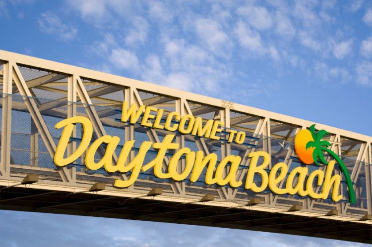 welcome to daytona beach fl sign