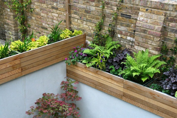 wooden boxes for plants