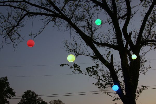 colorful globe lights