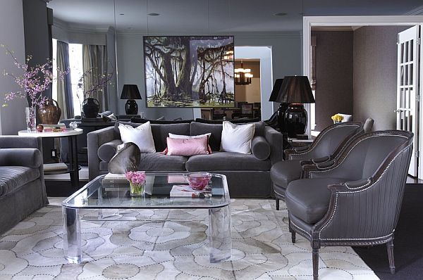 living room with gray interior