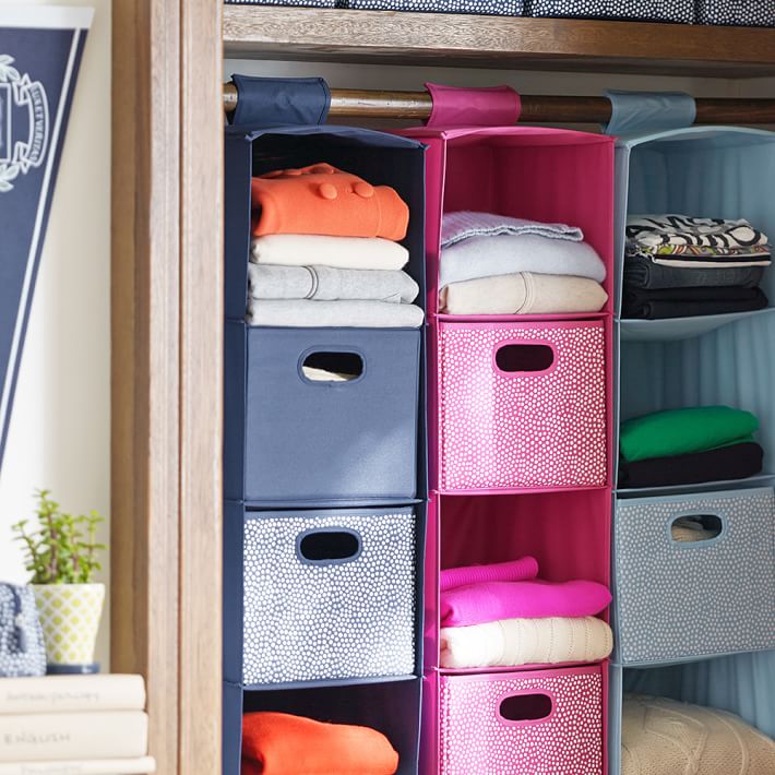 colorful closet storage 