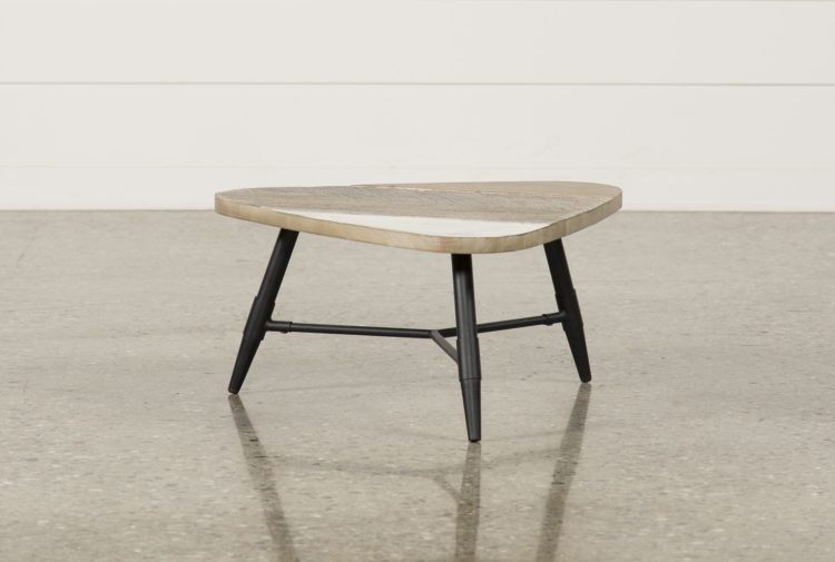 small uniquely shaped coffee table