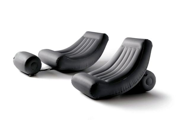 inflatable black chair