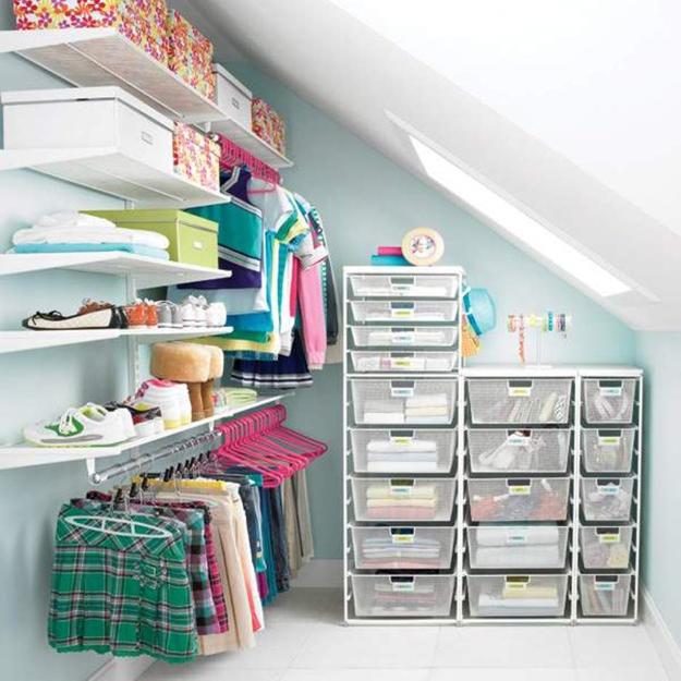 closet with organizers