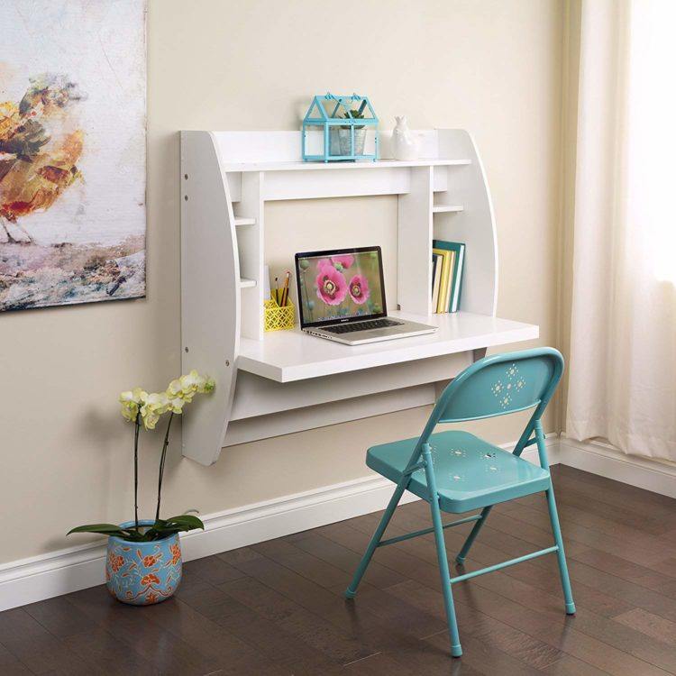 nice simple white wood desk