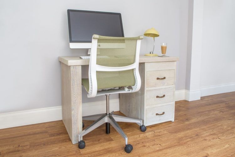 simple reclaimed wood desk