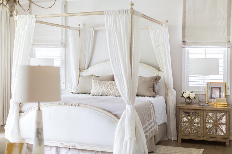 white french canopy bed