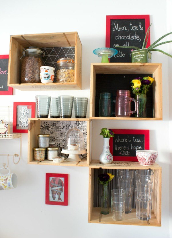 wall mounted box shelves