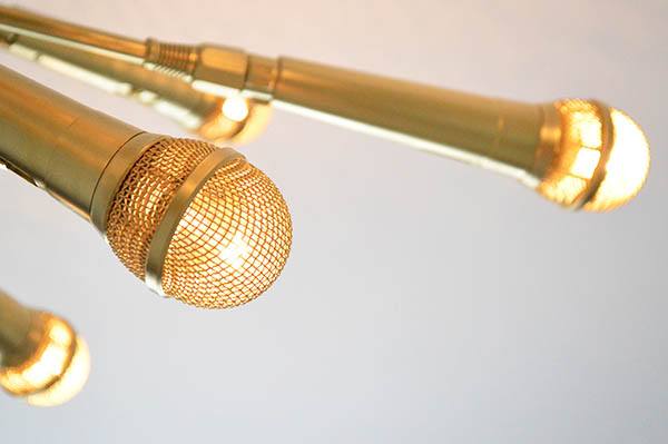 cool gold microphone lights