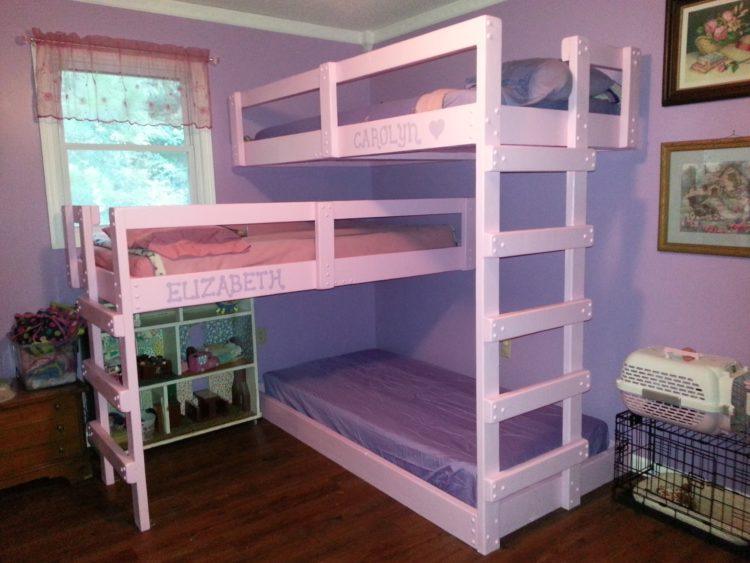 awesome three level bunk bed