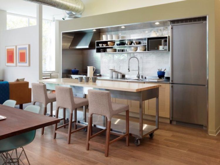 kitchen with hardwood flooring