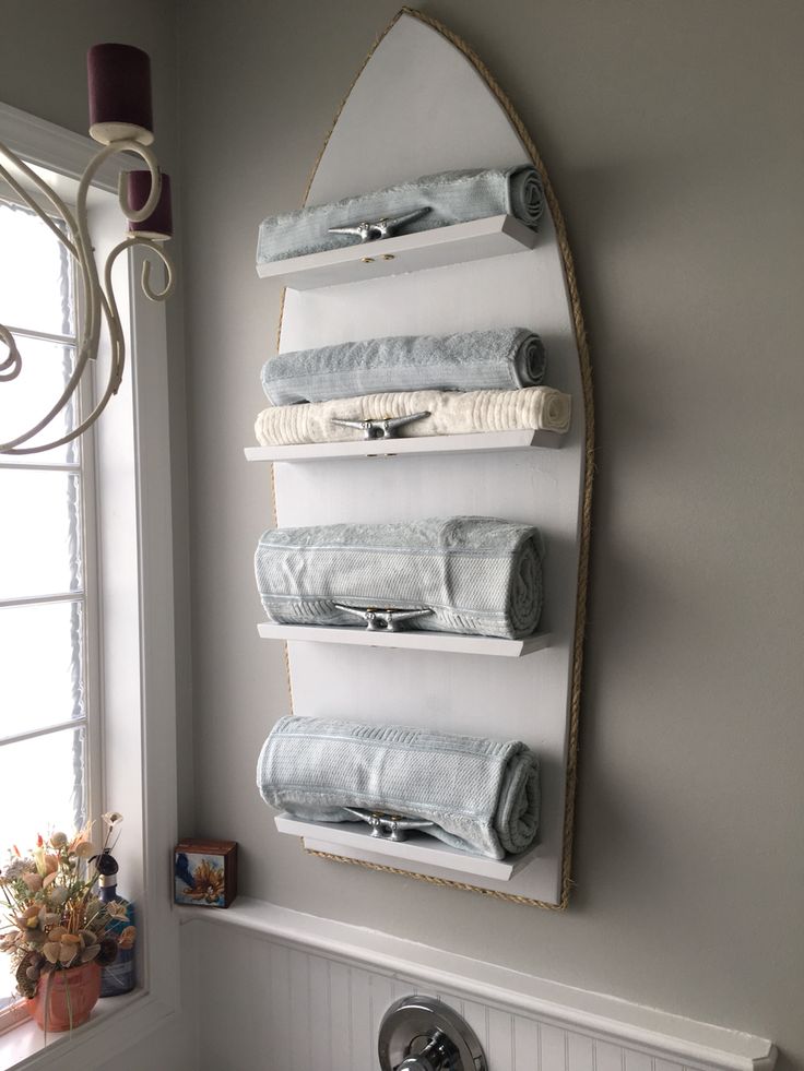 iron board used for bathroom decor