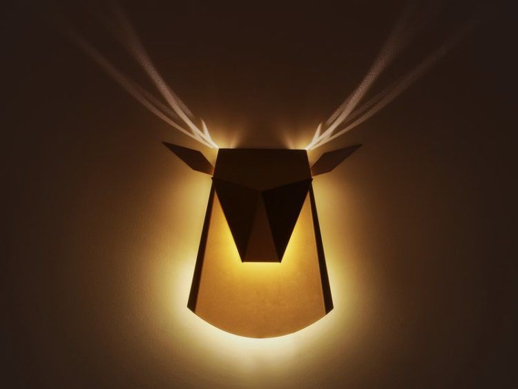 deer shaped wall lamp