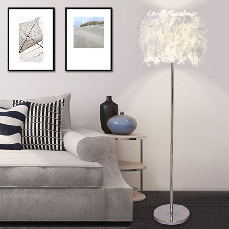 beautiful feather floor lamp