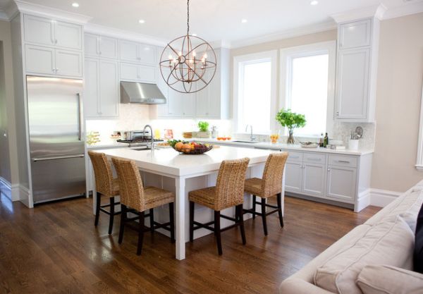 kitchen with hardwood flooring