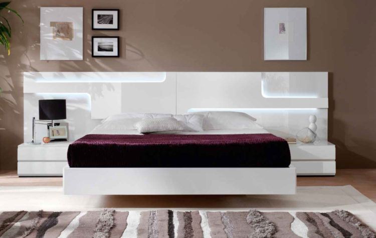 beautiful modern white bed