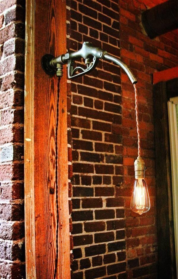 gas pump hanging lamp