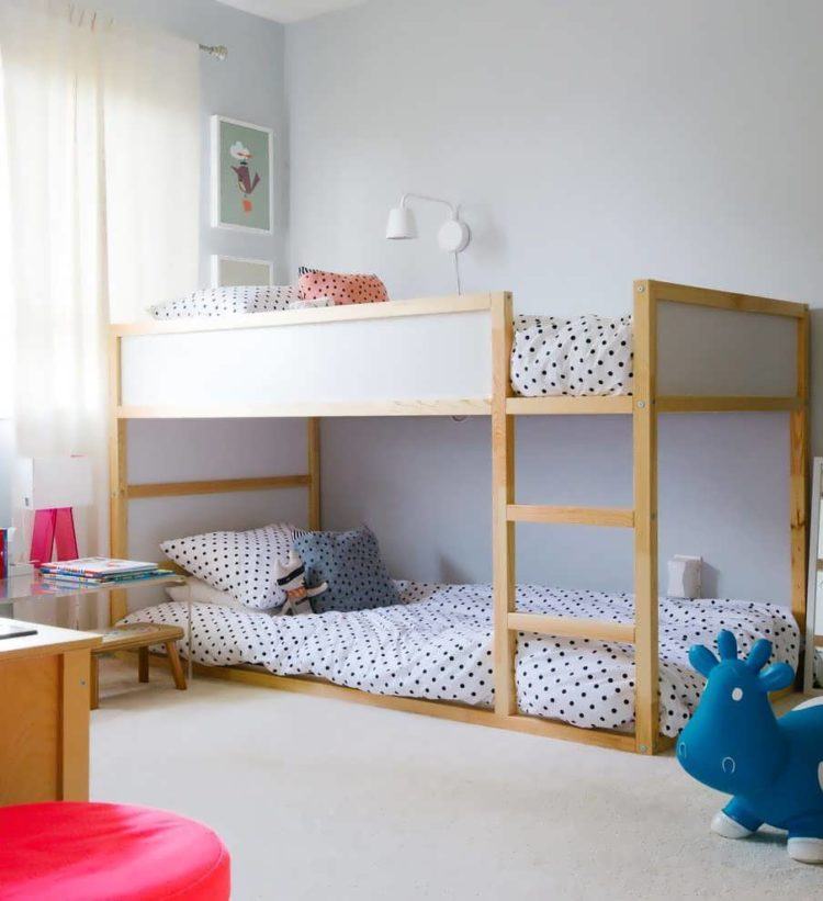 simple wooden bunk bed